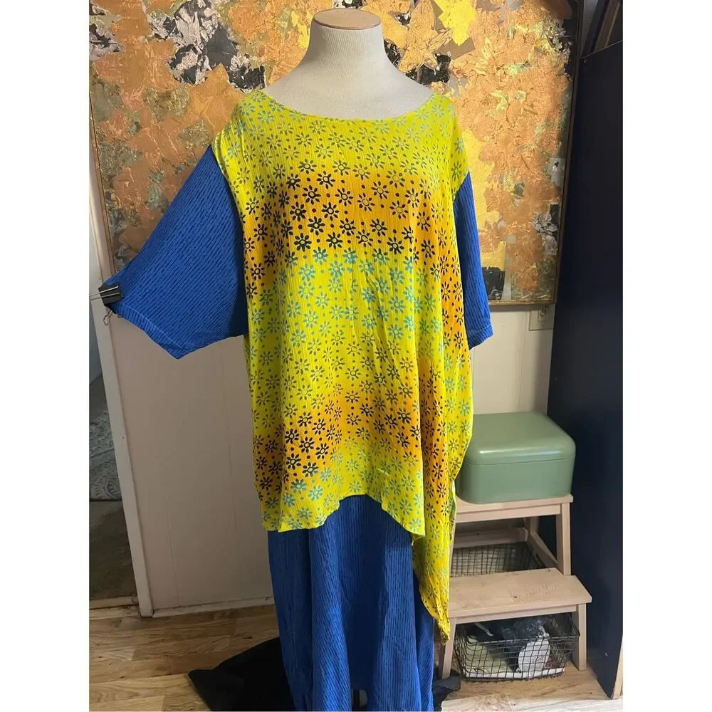 We Be Bop Vintage Layered Lagenlook MIDI Dress Size 4X - Picture 1 of 8